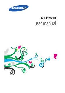 Samsung Galaxy Tab 10.1 (Wifi) manual. Tablet Instructions.